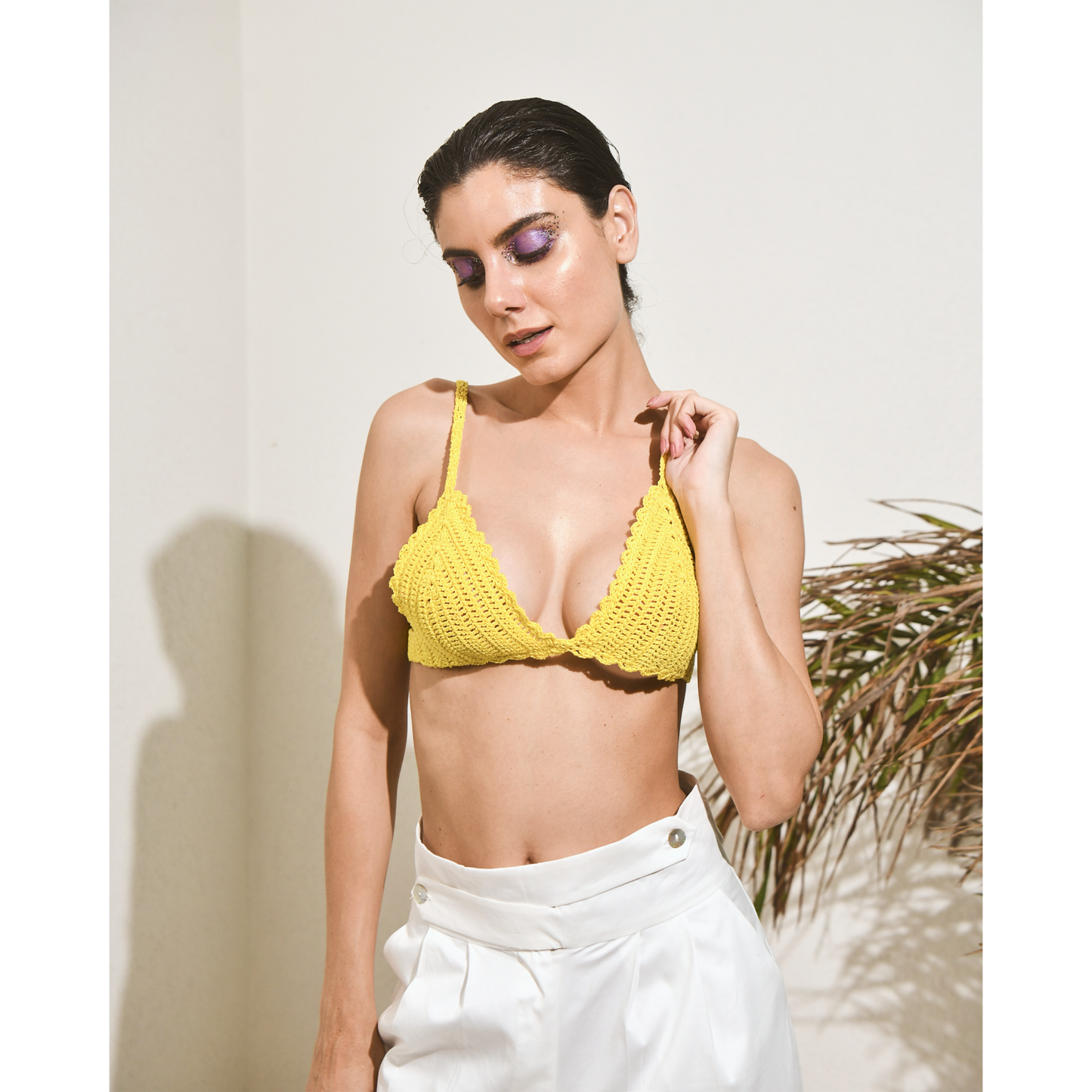 GEORGIA YELLOW BIKINI TOP