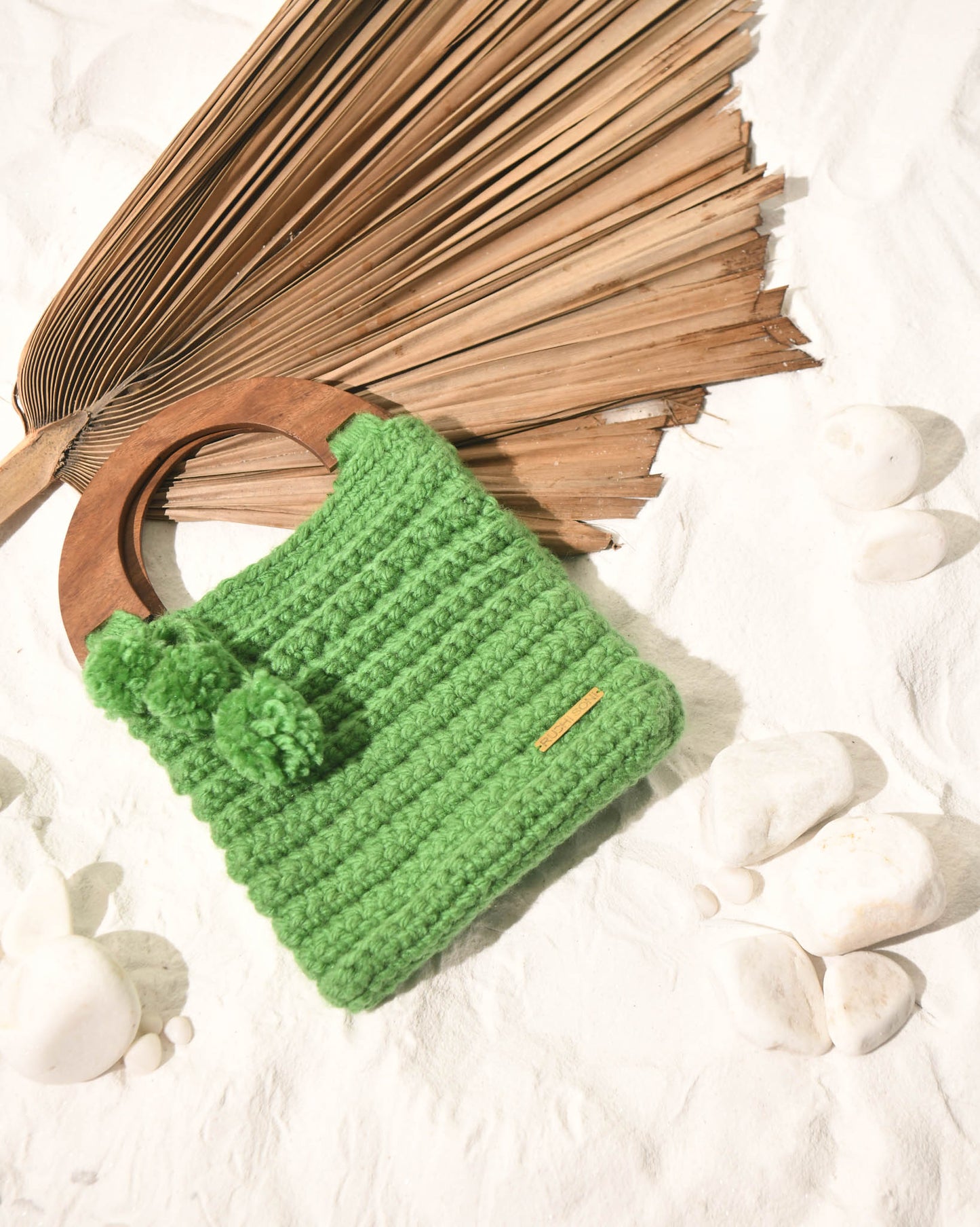 GREEN WOOL BAG