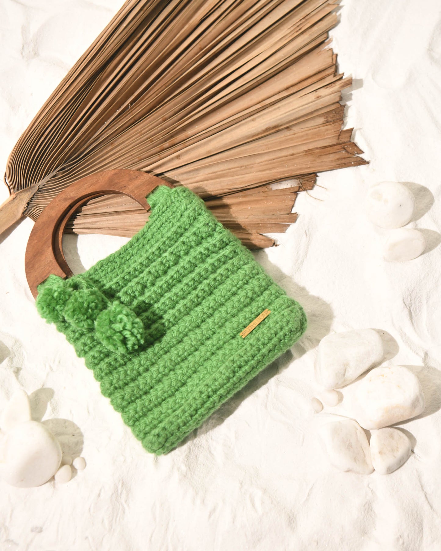 GREEN WOOL BAG